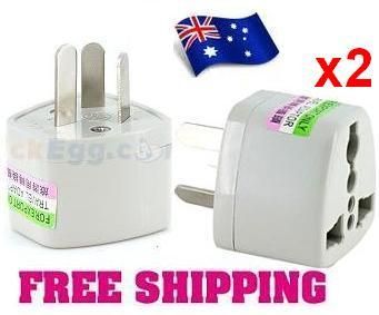 US UK EU AISA to Aus AC Power Plug Adapter & Converter  