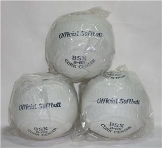 BSN B 68 Cork Center Trademark 81 OFFICIAL SOFTBALLS  