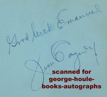 JAMES CAGNEY~AUTOGRAPH~1933~AA WINNER  