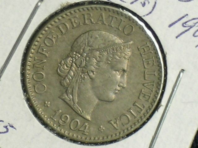 1904 B Sharp Switzerland 10 Rappen (0112 15)  