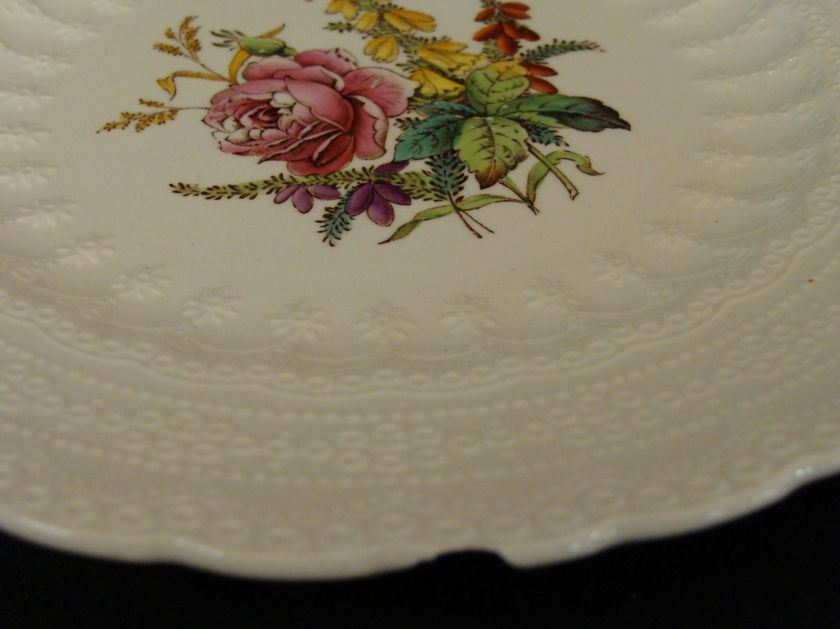 Copeland Spode Heath Rose Salad Plates Set 4 Jewel Shape  