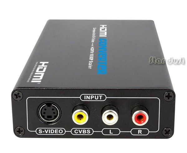 3RCA S Video AV to hdmi 720 1080p converter  