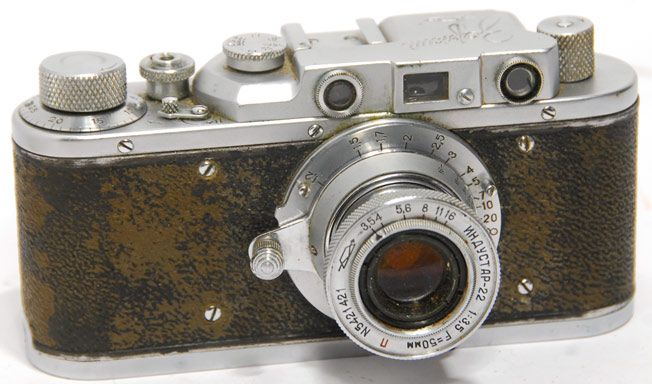 ZORKI 1 Vintage Camera UNUSUAL stamped s/n #469602 LENS INDUSTAR 22 