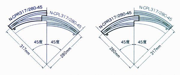 Electric Curved Turnout N CPR317/280 45   Tomix 1278  