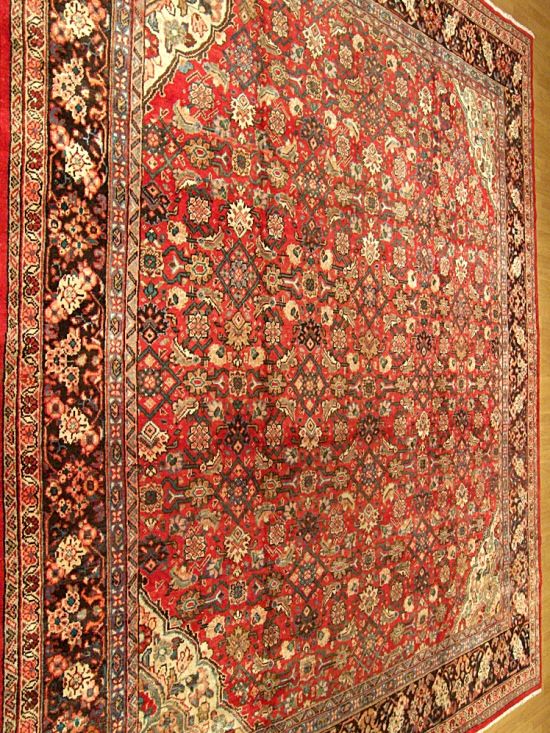 5x12 Excellent Condition Handmade Antique Persian Mahal Vegetable 