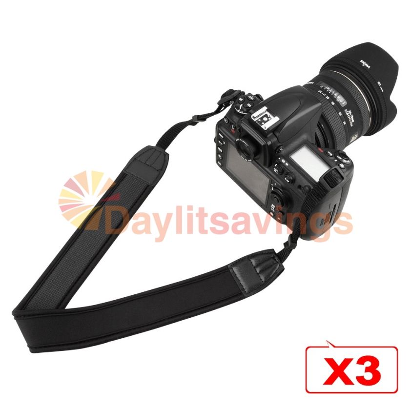 3x Black Camera Shoulder Neck Strap For Canon EOS 1100D T3i 60D 5D 