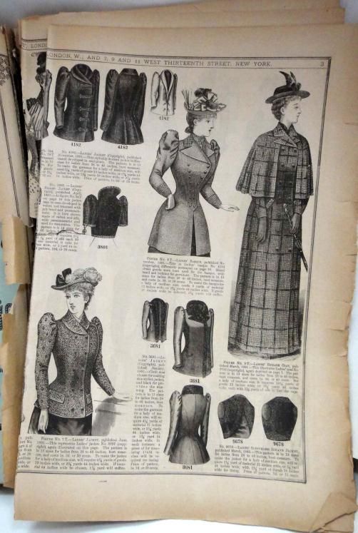 1882 antique BUTTERICK PATTERN CATALOG large FASHION★  