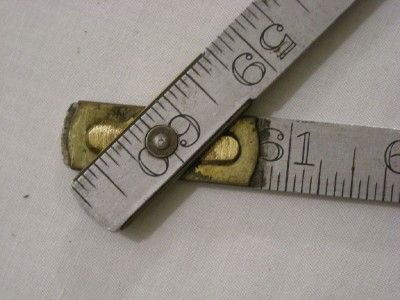 LUFKIN #1206 ALUMINUM AND BRASS 6 FOLDING RULER  