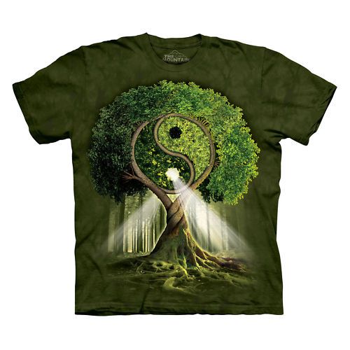 YIN YANG TREE ADULT T SHIRT THE MOUNTAIN  