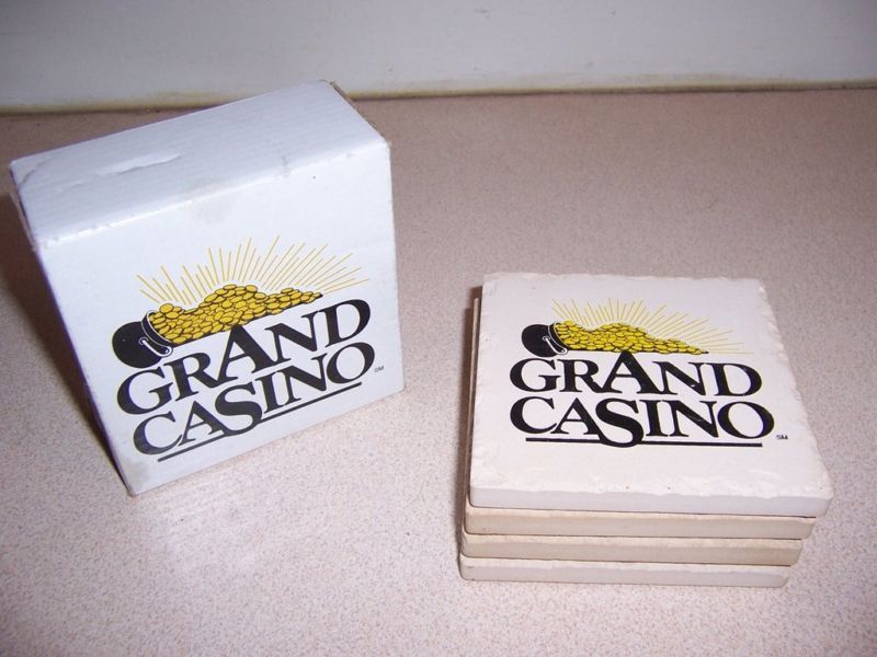 GRAND CASINO   ROCK STONE BAR DRINK COASTERS   NEW  