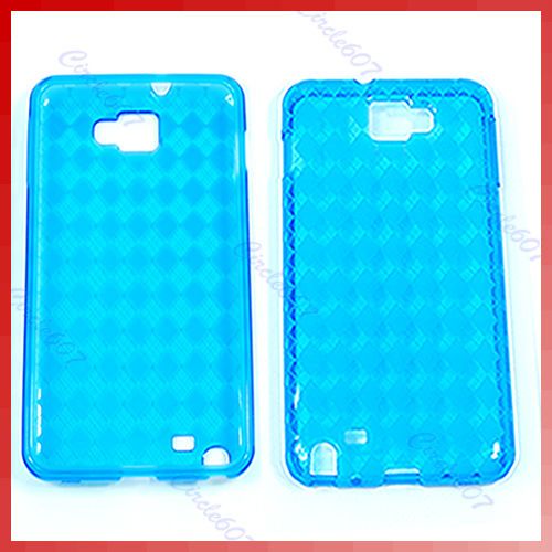 1x6 Color Diamond Grid TPU Gel Case Cover For Samsung Galaxy Note GT 