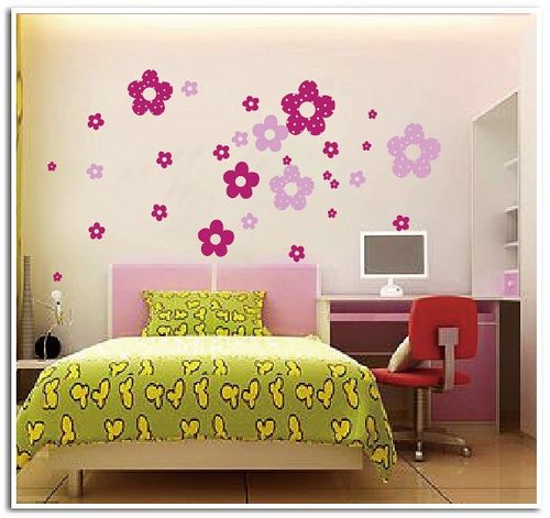 Vinyl Wall Art Decal Sticker flower for kids/girls room  