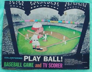 COLORFORMS 1959 PLAY BALL BASEBALL GAME YANKEE STADIUM  