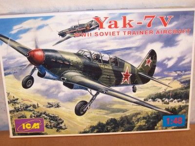 Yak 7V Soviet WW II Trainer Aircraft 1/48 Scale ICM Made in Ukraine 