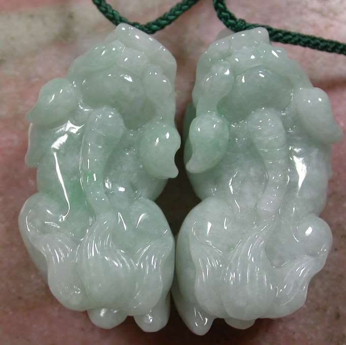   100% Natural A Jade jadeite Pendant Dragon Pi Xiu Coin 338793  