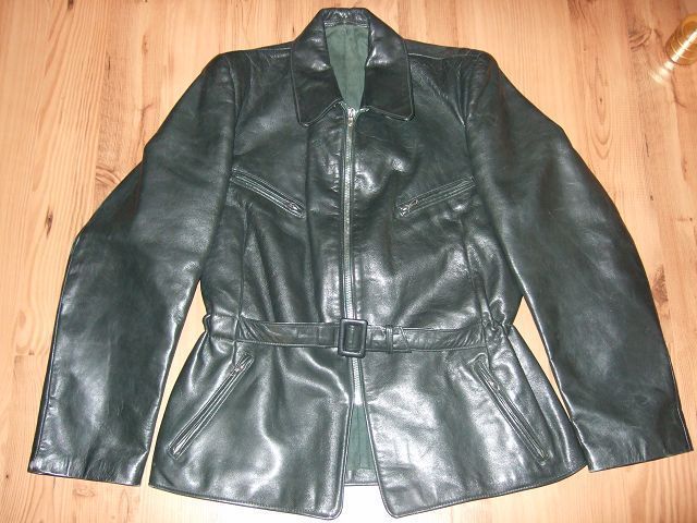 WWII GERMAN Pilot / Motorcycle leather overcoat jacket M  