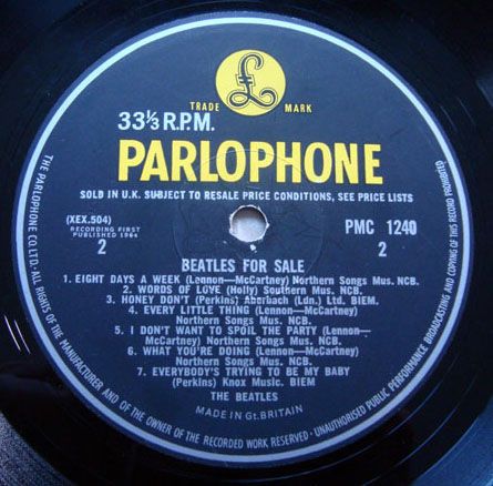 THE BEATLES Beatles For Sale 1964 Mono UK 1st Press LP  