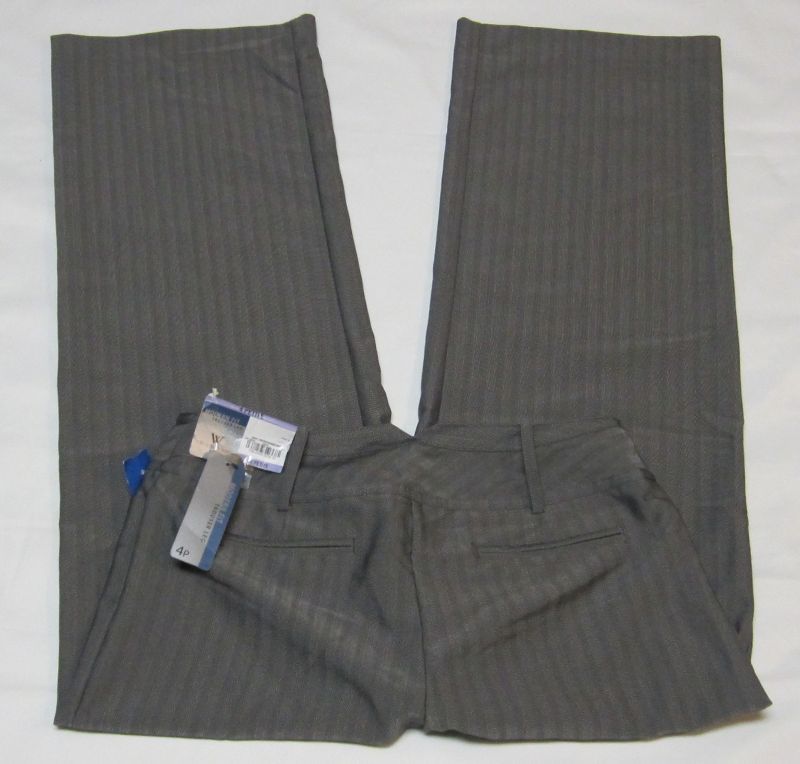 NEW Worthington Modern Fit Trouser Leg Gray Herringbone Petite Dress 