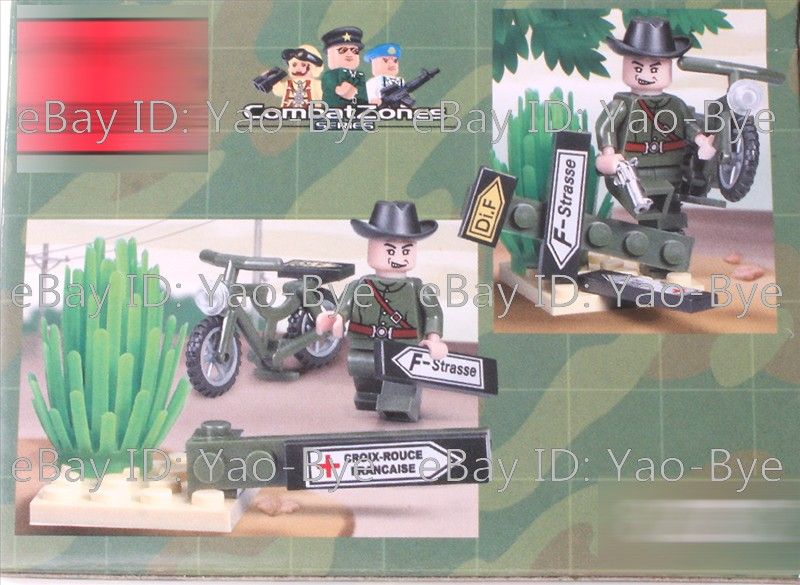 WORLD WAR II 2 SPY /W BICYCLE & REVOLVER MODEL BUILDING TOYS 20 