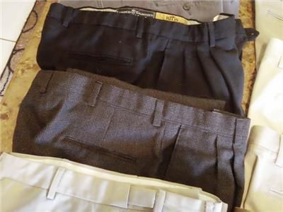 3014 Mens Pants Lot 8 pcs, Size 34 x 30   DOCKERS, HAGGAR, ITALIAN 