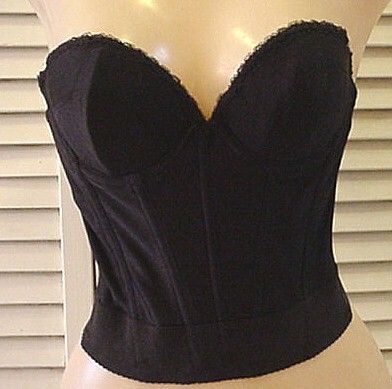 BLACK LONGLINE BRA by DOMINIQUE SIZE 34A NEW #9377  