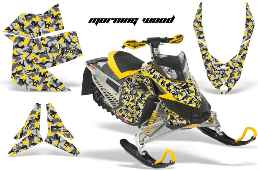 AMR RACING BRP SNOWMOBILE WRAP MX Z GRAPHIC KIT FREERIDE SKIDOO REV XP 