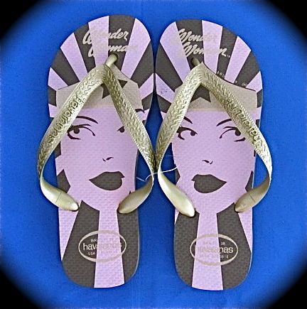 Havaianas WONDER WOMAN FACE Flip Flop Sandals US 6  