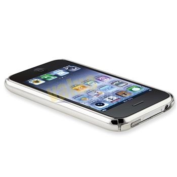   apple iphone 3g 3gs chrome silver quantity 1 snap on case keeps your