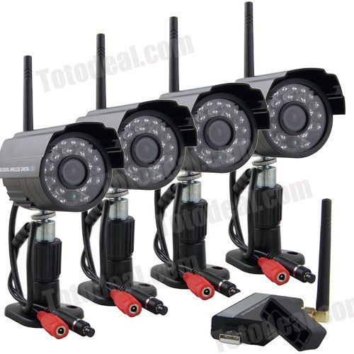 WIFI FREE Digital Wireless 4 Camera Security DVR System  