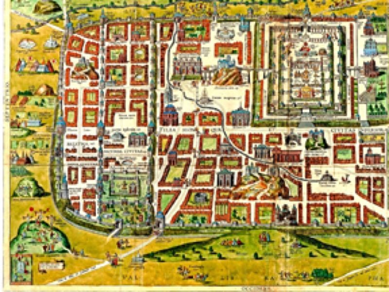Ancient Templar Color Map of Jerusalem, Shows Old Sites  