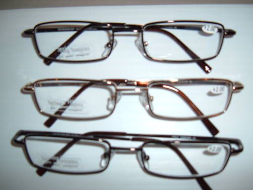 MENS READING GLASSES TRIM FRAME +4.00 spring hinge  