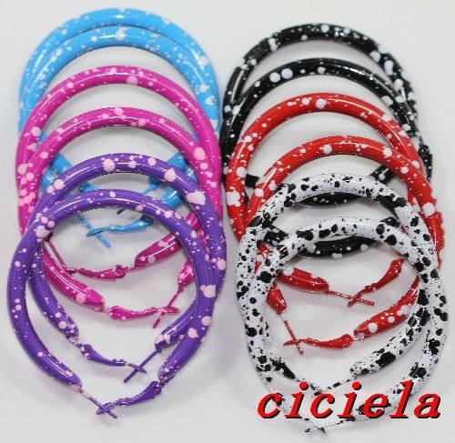   color Fashionable Circle Basketball Wives Hoops Earring 50mm  