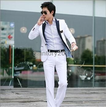 New Fashion Stylish Mens Casual Slim fit One Button Suit Pop Blazer 
