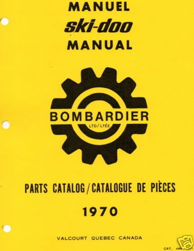 1970 SKI DOO TNT, BLIZZARD PARTS MANUAL SNOWMOBILE  