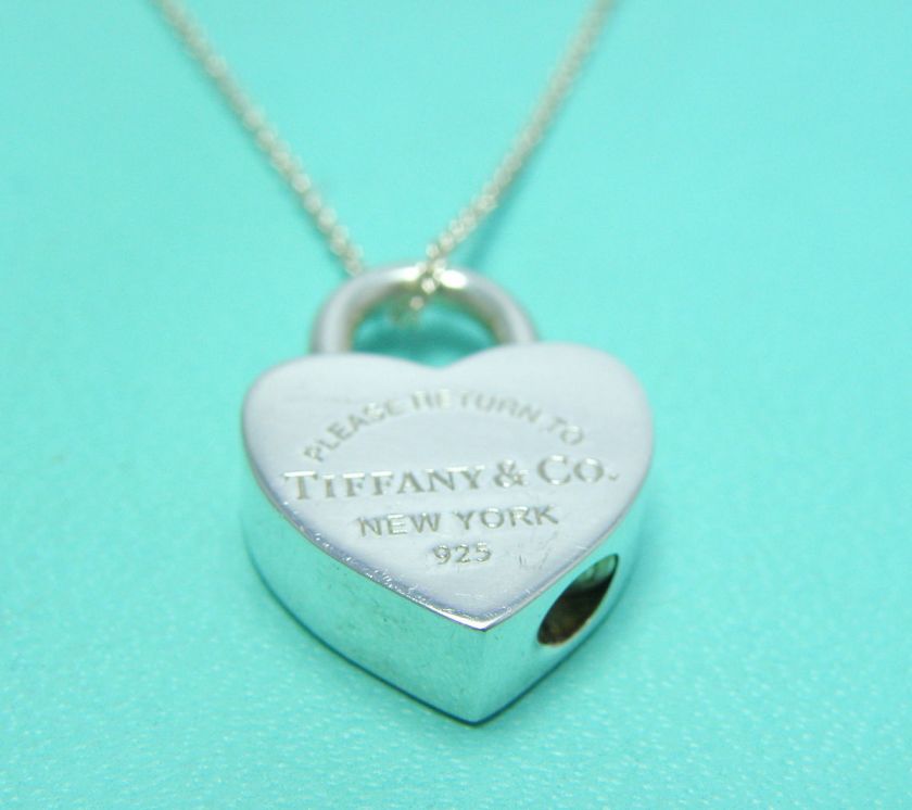 TIFFANY & Co. 925 STERLING SILVER PLEASE RETURN TO. HEART LOCK 