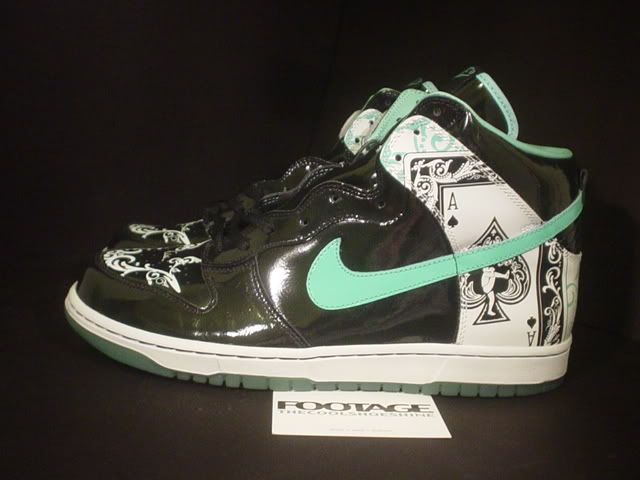 2006 Nike Dunk High PREMIUM DONTRELLE WILLIS BLACK AZURE GREEN WHITE 