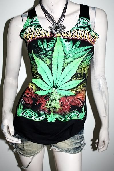 Sales 100% Organic Leaves Punk DIY Skeleton Back TopS/M  