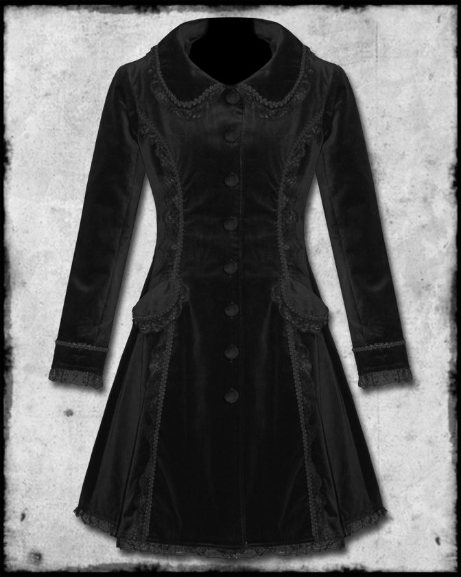 SPIN DOCTOR VELVET STEAMPUNK CRAZY DOLL JACKET COAT SZ  