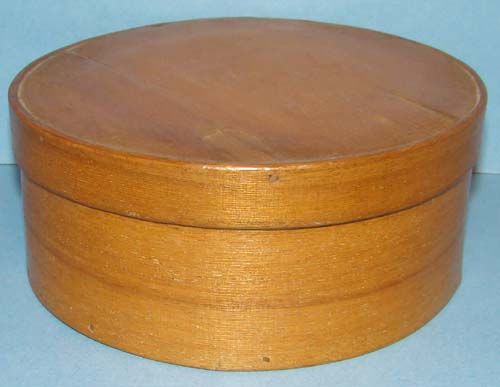 19thC New England One Finger Pantry Box Signed LL Smith  