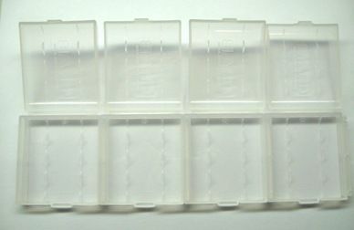 LOT of 6 AA AAA Battery Cases Holders   White  