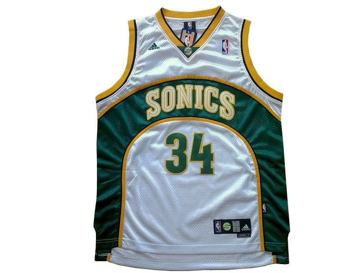 RAY ALLEN RETRO THROWBACK SONICS #34 SWINGMAN NBA JERSEY  