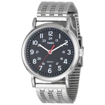 Timex T2N655 Unisex Weekender Central Park Silver Tone Bracelet Watch 