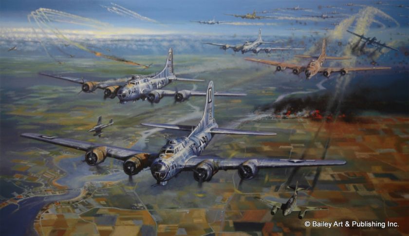 Robert Bailey B 17 100th BG Formidable Fortress w/Sig  