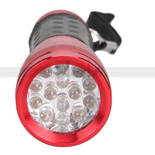 14 LED 380 400nm UV Ultra Violet Flashlight BlackLight Torch RED 