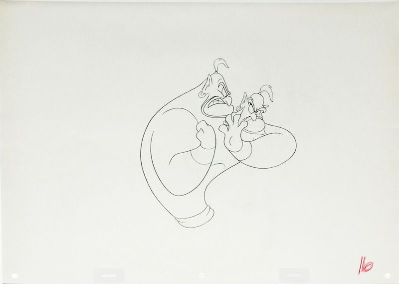   Production Drawing, Disney, Aladdin, The Genie, 1992, Great Condition