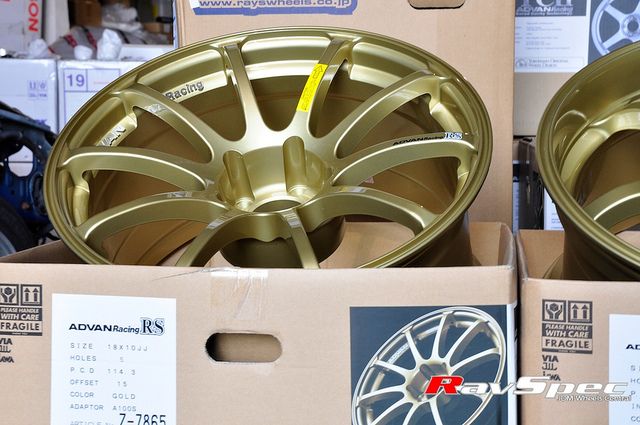 Ruedas de sintonización de ADVAN RS JDM 18x10.0 +15mm (5x114 ORO 