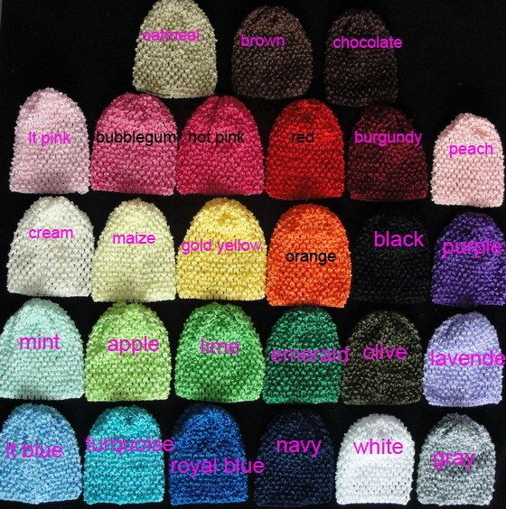 12) Waffle Beanie Hats Infants 6❀Interchange Clips  