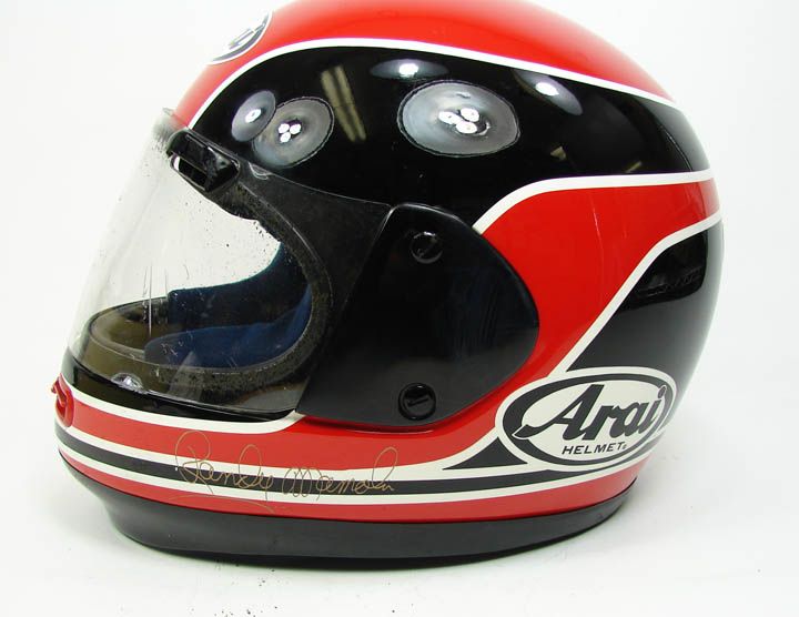 VINTAGE ARAI RANDY MAMOLA SIGNATURE MODEL RACING MOTORCYCLE HELMET F 1 