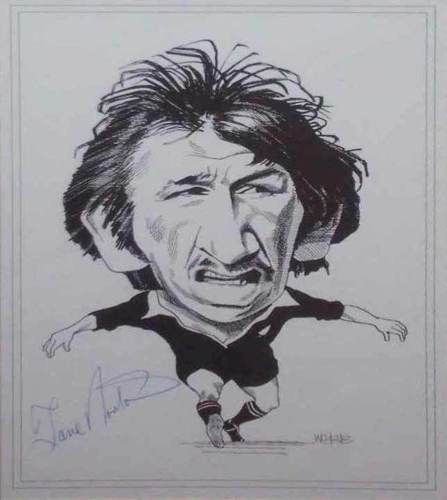 TANE NORTON RUGBY NZ ALL BLACK SIGNED PRINT WITH COA  