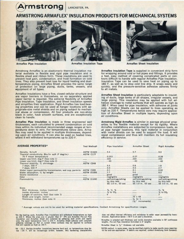 Armstrong Armaflex Pipe Insulation Armalok Ad Page 1972  